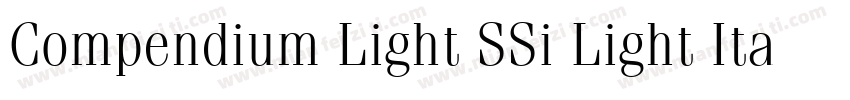 Compendium Light SSi Light Italic字体转换